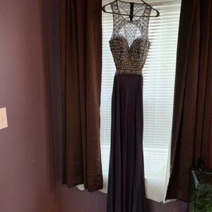 Grey/beaded Prom Dress